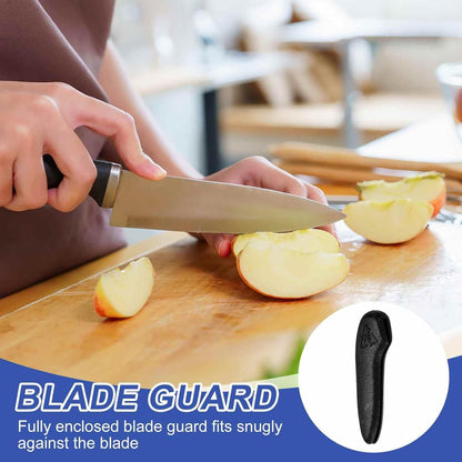 300Pcs Knife Tip Protector Cover 1.03" x 0.33" Plastic Anti-scratch Blade Tip Edge Guards for Kitchen Knife Protection Sleeves Cover, Black