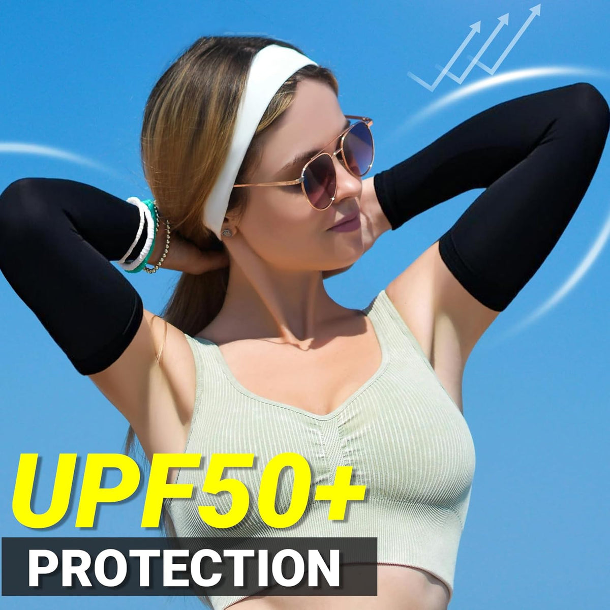 UV Protection Cooling Arm Sleeves for Men and Women UPF 50 Sun Sleeve