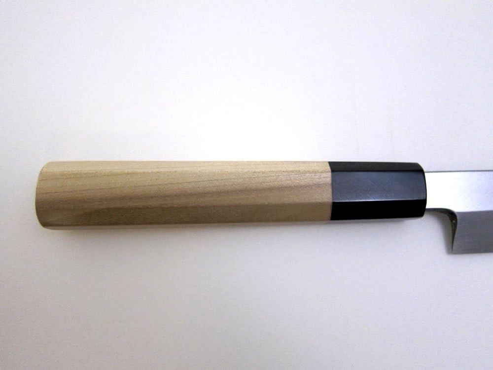 .com Sakai Ajimasa, Genuine Sakai-Manufactured, 9.4" (240mm) Kasumi Blue Steel Yanagiba Sushi Knife