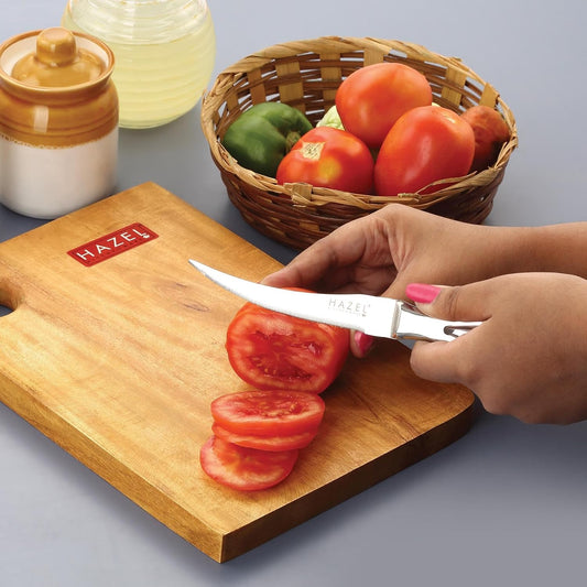 Stainless Steel Tomato Knife for Kitchen | Kitchen Knife with Handle, Silver