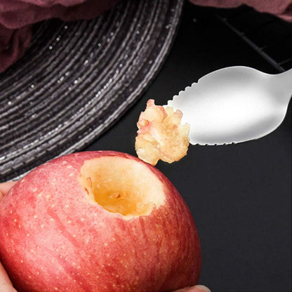 Grapefruit Spoons with Round Serrated Edges for Citrus Kiwi Fruit and Dessert, Ceramic Handle Stainless Steel Dessert Spoons with Storage Box (Pink)