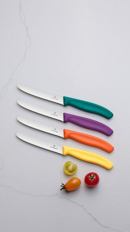 Swiss Classic 2 Piece 3 Inch Straight Edge Paring Knife Set - Orange