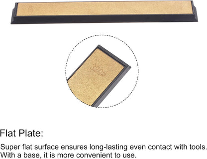 Diamond Sharpening Stone, 6" x 0.8" (150mm x 20mm) 80 Grits Titanium Coated Whetstone Sharpener Grinding Plate Hand Tool