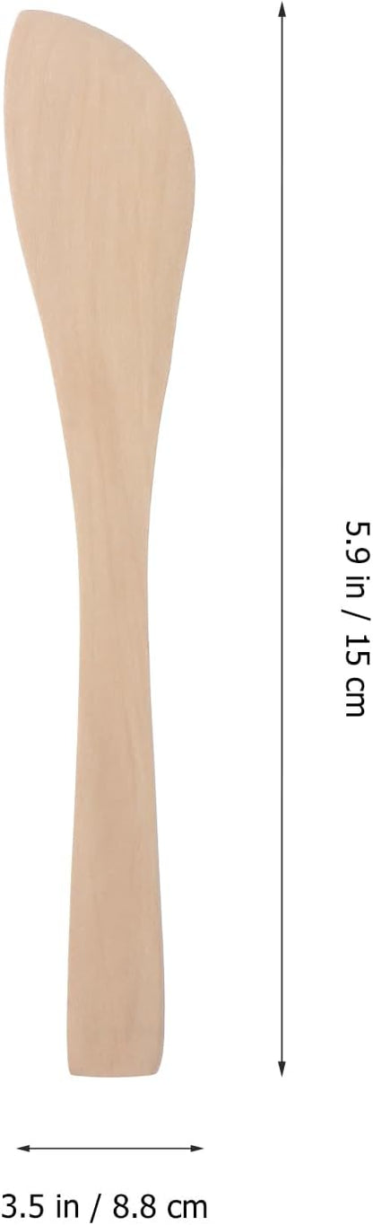 20Pcs Wooden Butter Knife, 5.9 Inch Jelly Cheese Spreaders Bread Sandwich Jam Spreaders Mini Wooden Spatulas Dip Spreading Knives for Home Kitchen Restaurant