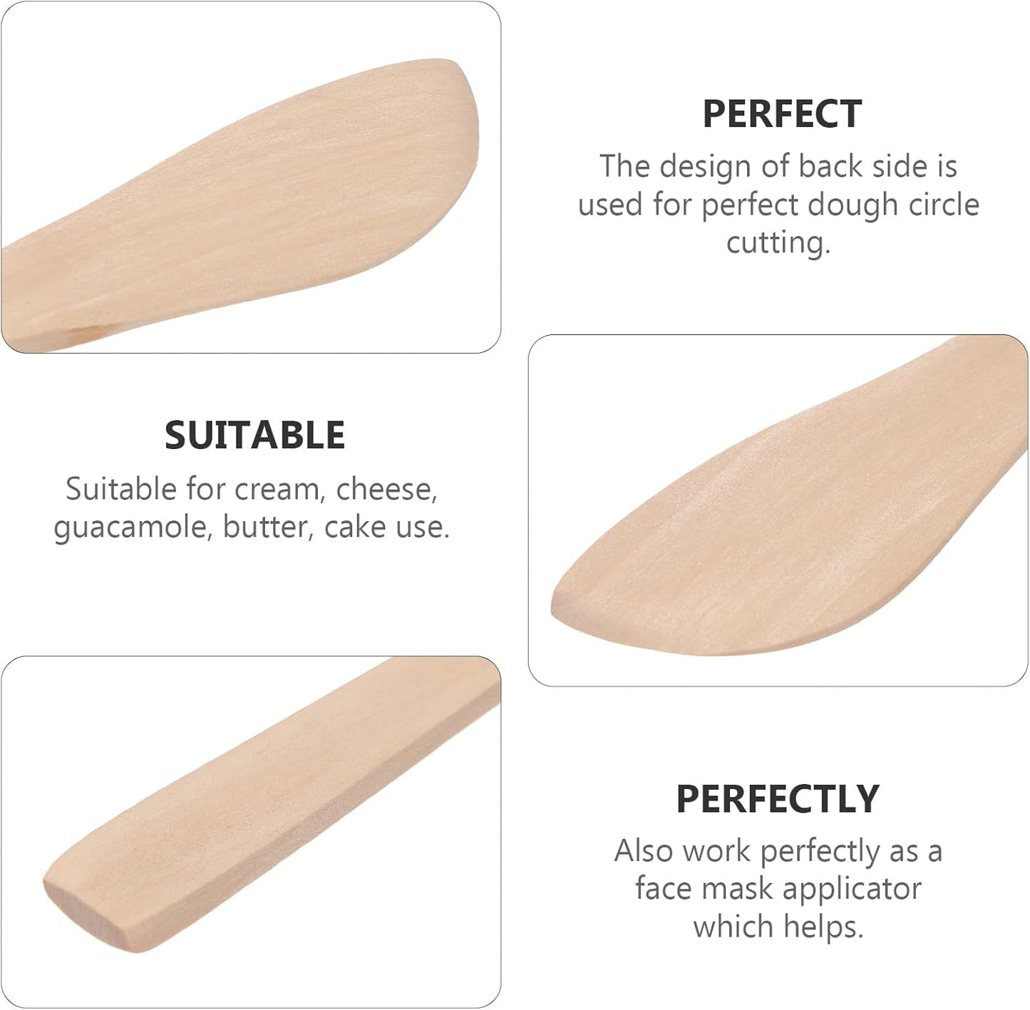 20Pcs Wooden Butter Knife, 5.9 Inch Jelly Cheese Spreaders Bread Sandwich Jam Spreaders Mini Wooden Spatulas Dip Spreading Knives for Home Kitchen Restaurant