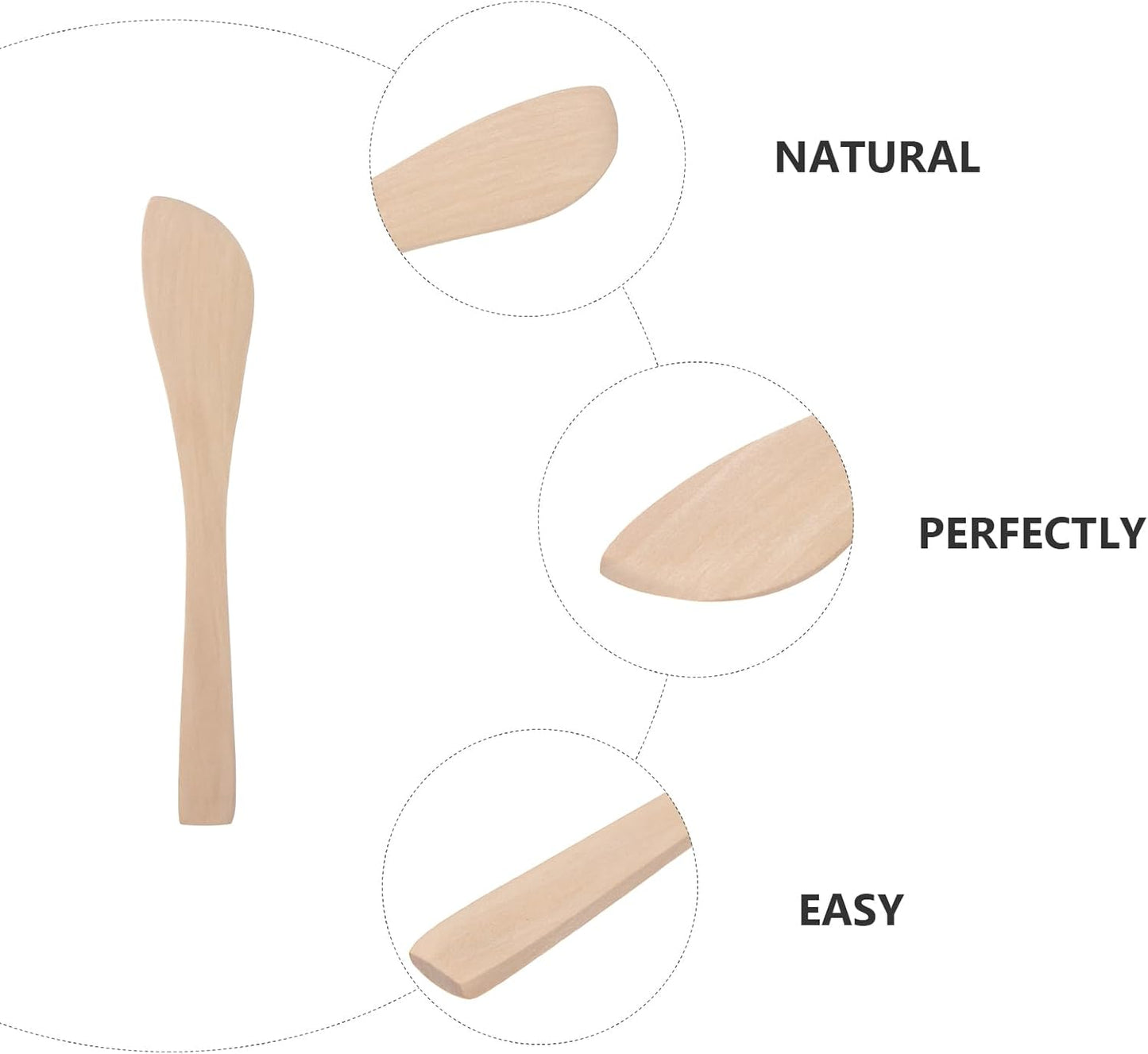 20Pcs Wooden Butter Knife, 5.9 Inch Jelly Cheese Spreaders Bread Sandwich Jam Spreaders Mini Wooden Spatulas Dip Spreading Knives for Home Kitchen Restaurant