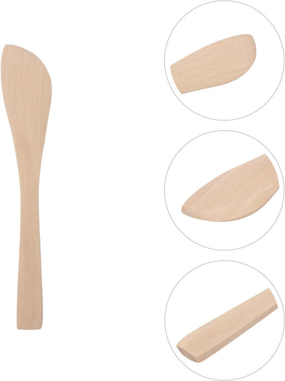20Pcs Wooden Butter Knife, 5.9 Inch Jelly Cheese Spreaders Bread Sandwich Jam Spreaders Mini Wooden Spatulas Dip Spreading Knives for Home Kitchen Restaurant