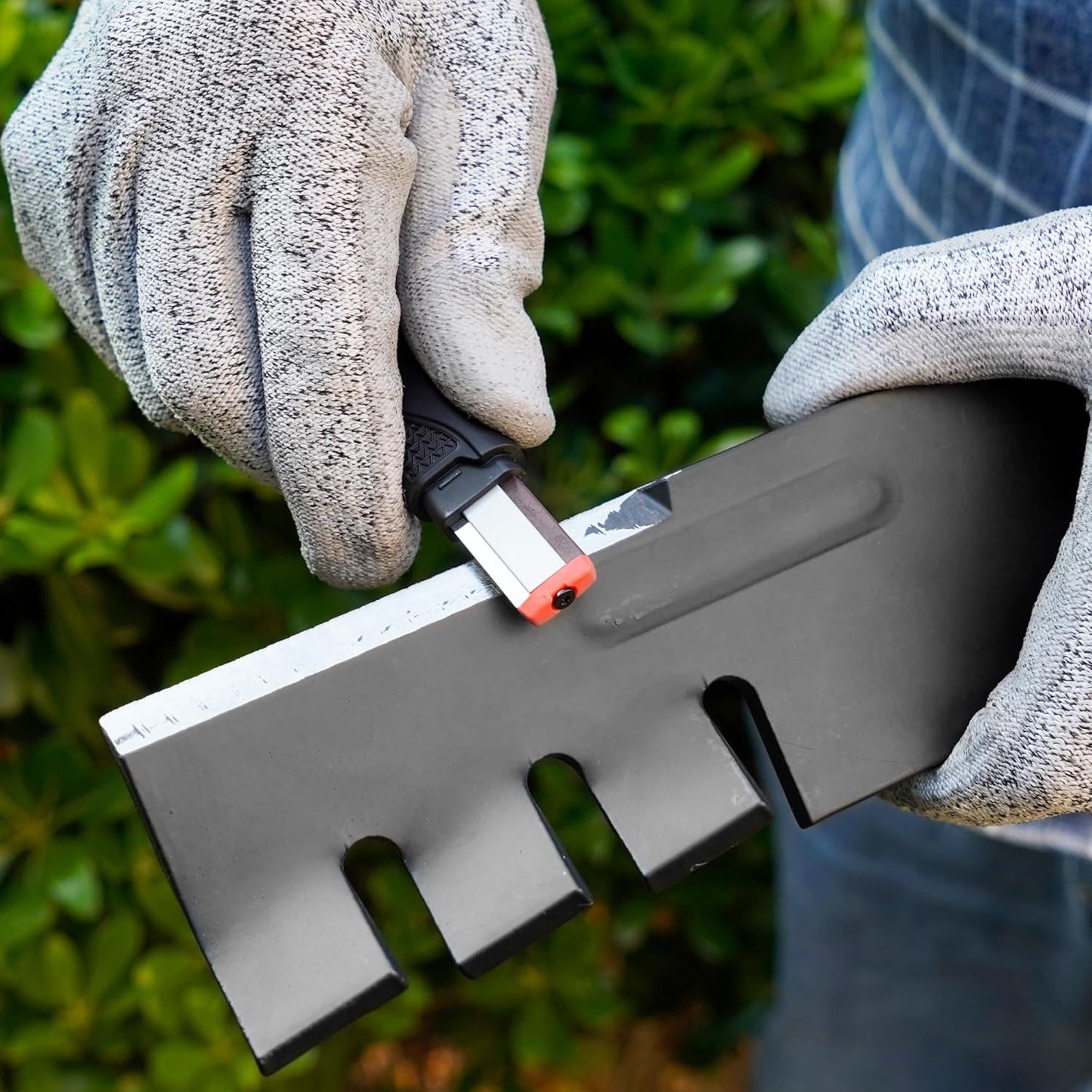 129N Multipurpose Garden Tool Blade Sharpener | For Knife, Pruners, Loppers, Hedge Shears, Scissors, Axe, Hatchet, Machete, Lawn Mower Blade, Gifts for Men
