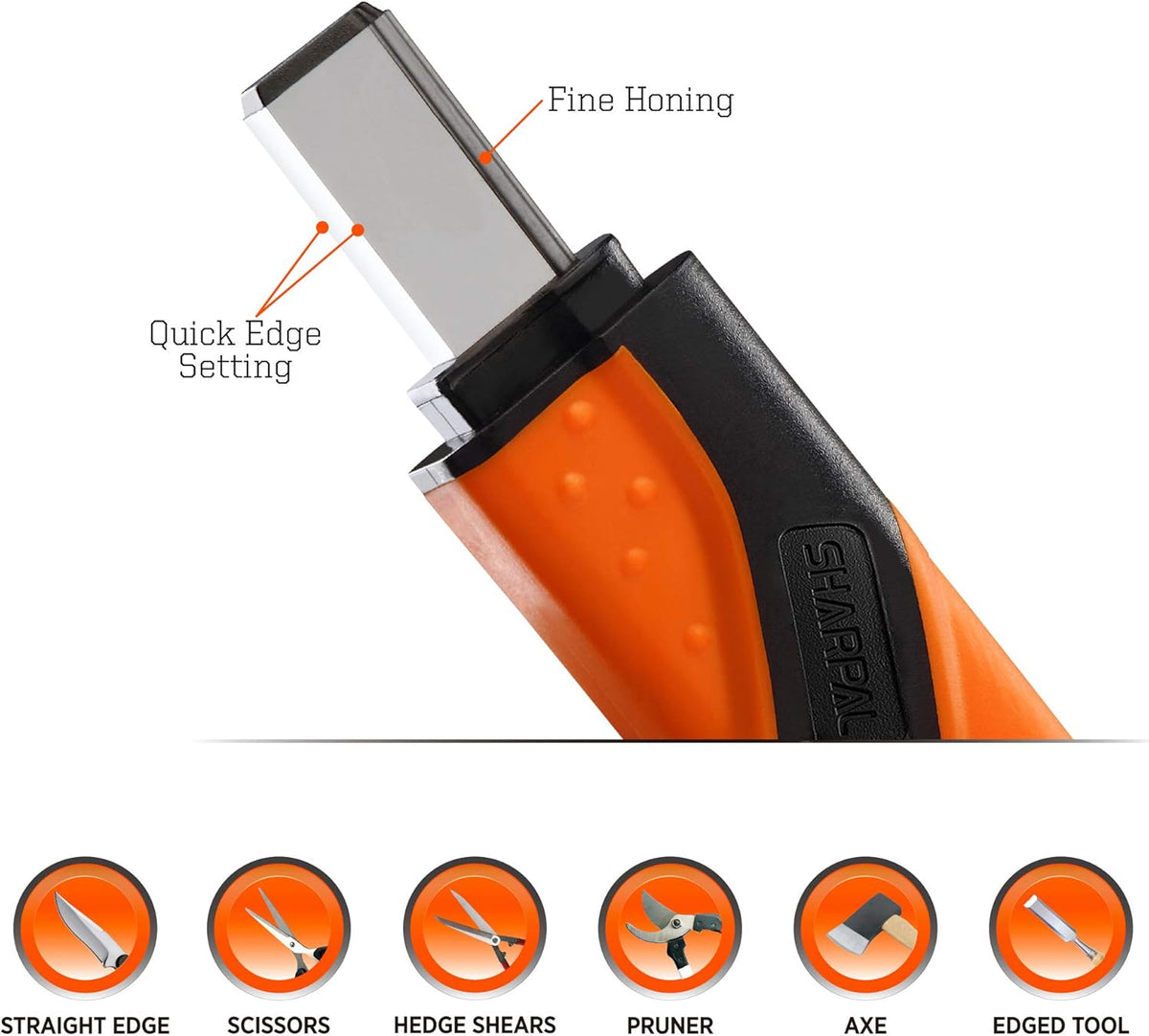129N Multipurpose Garden Tool Blade Sharpener | For Knife, Pruners, Loppers, Hedge Shears, Scissors, Axe, Hatchet, Machete, Lawn Mower Blade, Gifts for Men