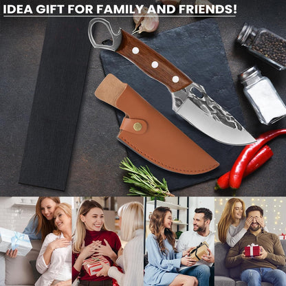Fixed Blade Knives with Sheath, 8.5-inch Hunting Knives Full Tang Bushcraft Knife Survival Knives, Fixed Blade Hunting Knives for Camping, Hiking, Survival