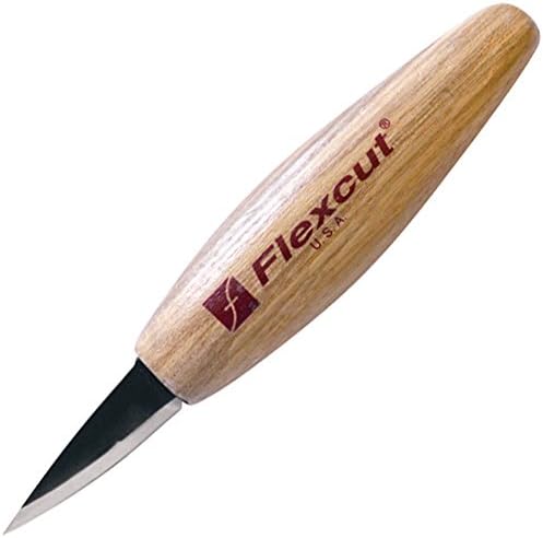 Wood Carving Knives | Sloyd Knife | 1095 High Carbon Steel Blade | 7-1/2 inch Length | 2-7/8 inch No-Flex Blade with Extended Tang | Ergonomic Cherry Hardwood Handle | KN50 |Made in the U.S.A.