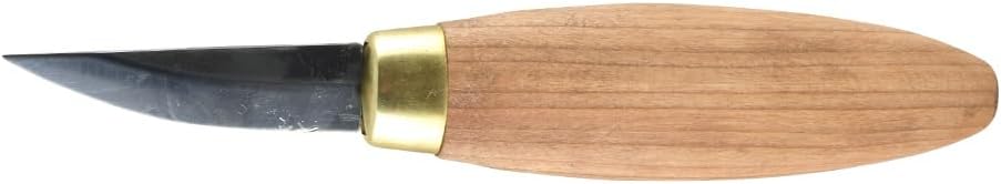 Wood Carving Knives | Sloyd Knife | 1095 High Carbon Steel Blade | 7-1/2 inch Length | 2-7/8 inch No-Flex Blade with Extended Tang | Ergonomic Cherry Hardwood Handle | KN50 |Made in the U.S.A.