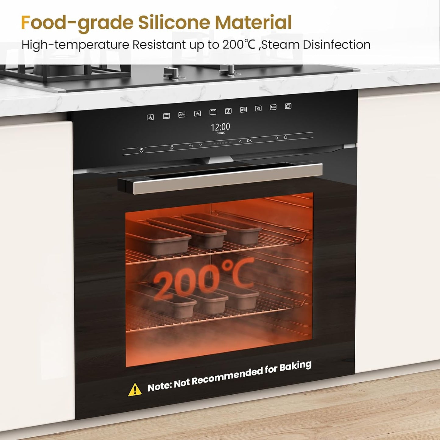 5 Pack Silicone Drawer Organizer for Kitchen, DIY Free Combination Silverware Organizer, Utensil Drawer Organizer, Moisture-proof and Heat-resistant up to 200°C, Anti-slip Design (Grey)