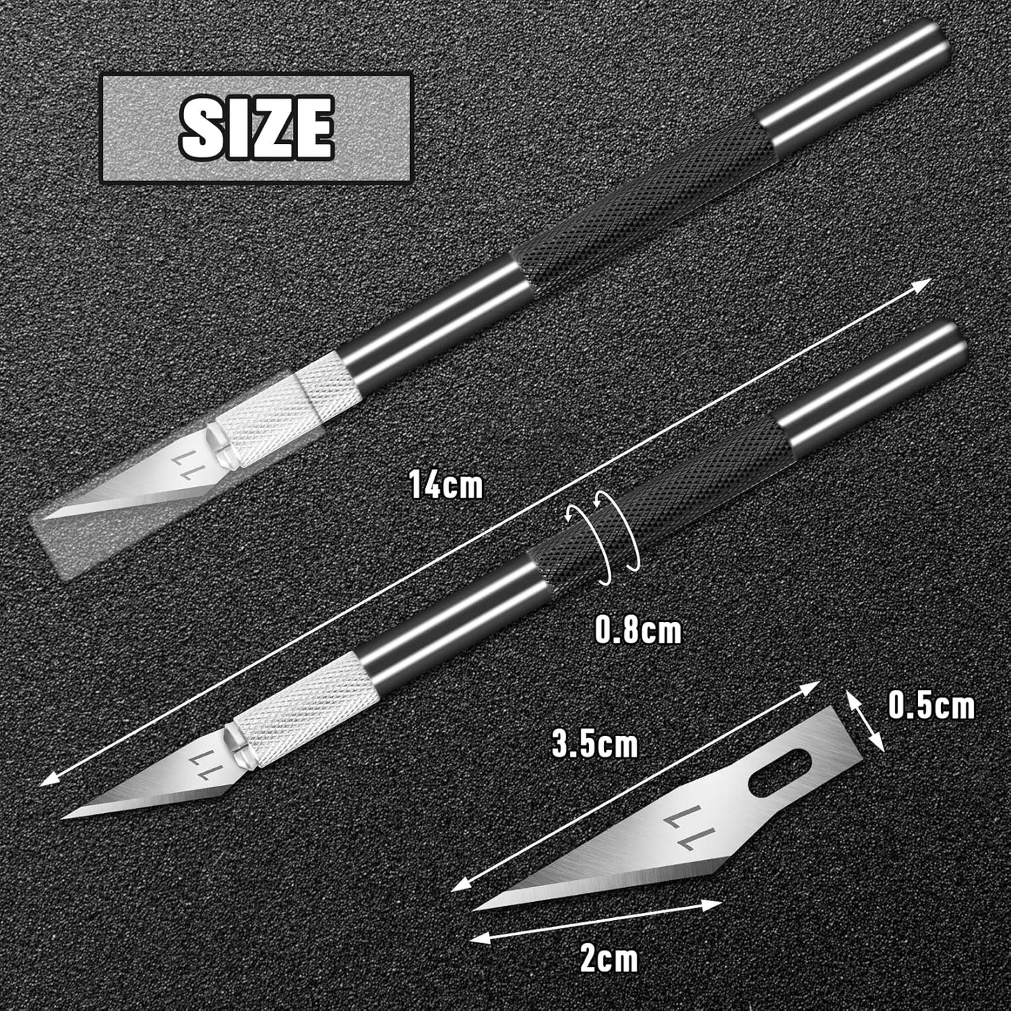 16-Piece Exacto Knife Set, Craft Knife & Hobby Knife Kit, Precision Knife with Magnetic Storage Case, Exacto Knife for Crafting, Paper, Foam, Vinyl, Models, 3D Printing, Junk Journal Supplies