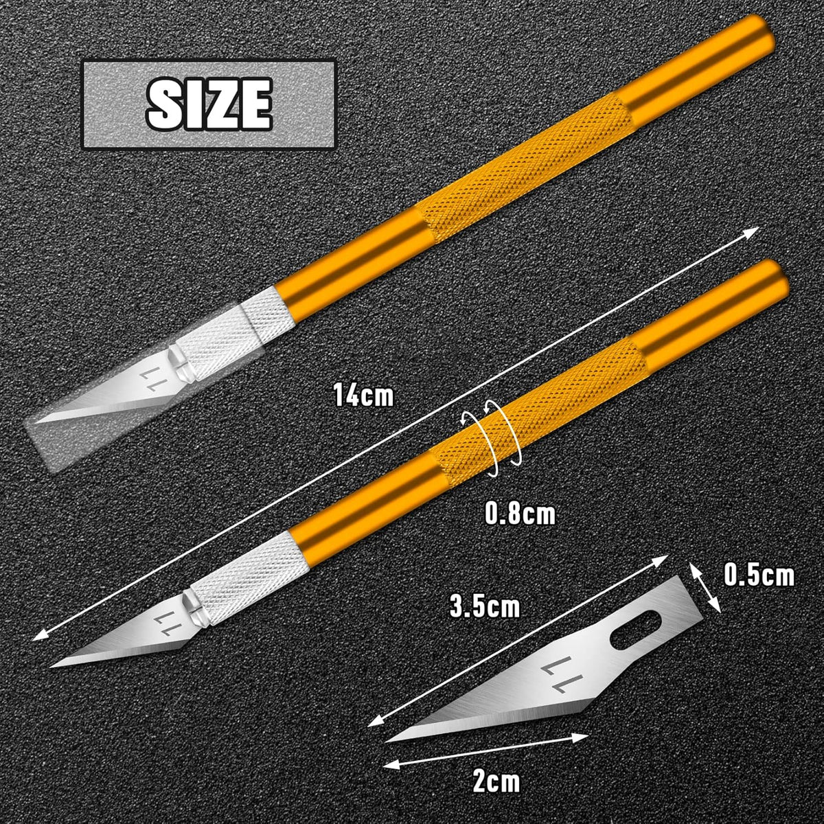 16-Piece Exacto Knife Set, Craft Knife & Hobby Knife Kit, Precision Knife with Magnetic Storage Case, Exacto Knife for Crafting, Paper, Foam, Vinyl, Models, 3D Printing, Junk Journal Supplies