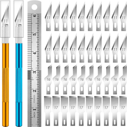 16-Piece Exacto Knife Set, Craft Knife & Hobby Knife Kit, Precision Knife with Magnetic Storage Case, Exacto Knife for Crafting, Paper, Foam, Vinyl, Models, 3D Printing, Junk Journal Supplies