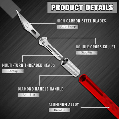 16-Piece Exacto Knife Set, Craft Knife & Hobby Knife Kit, Precision Knife with Magnetic Storage Case, Exacto Knife for Crafting, Paper, Foam, Vinyl, Models, 3D Printing, Junk Journal Supplies