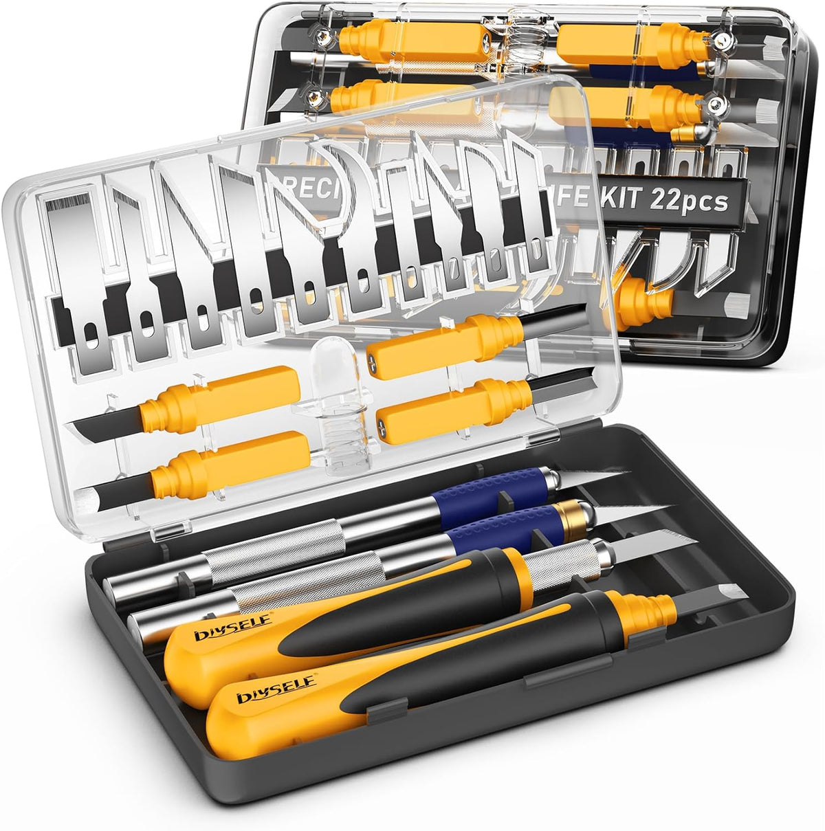 16-Piece Exacto Knife Set, Craft Knife & Hobby Knife Kit, Precision Knife with Magnetic Storage Case, Exacto Knife for Crafting, Paper, Foam, Vinyl, Models, 3D Printing, Junk Journal Supplies