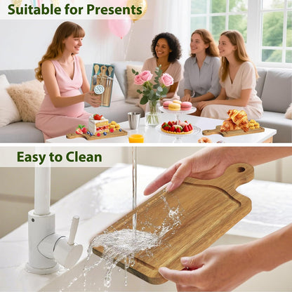 2 Sets Bridal Shower Game Prizes, Mini Charcuterie Boards, Acacia Wooden
