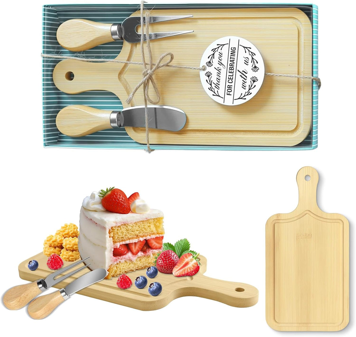 2 Sets Bridal Shower Game Prizes, Mini Charcuterie Boards, Acacia Wooden