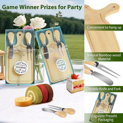 2 Sets Bridal Shower Game Prizes, Mini Charcuterie Boards, Acacia Wooden