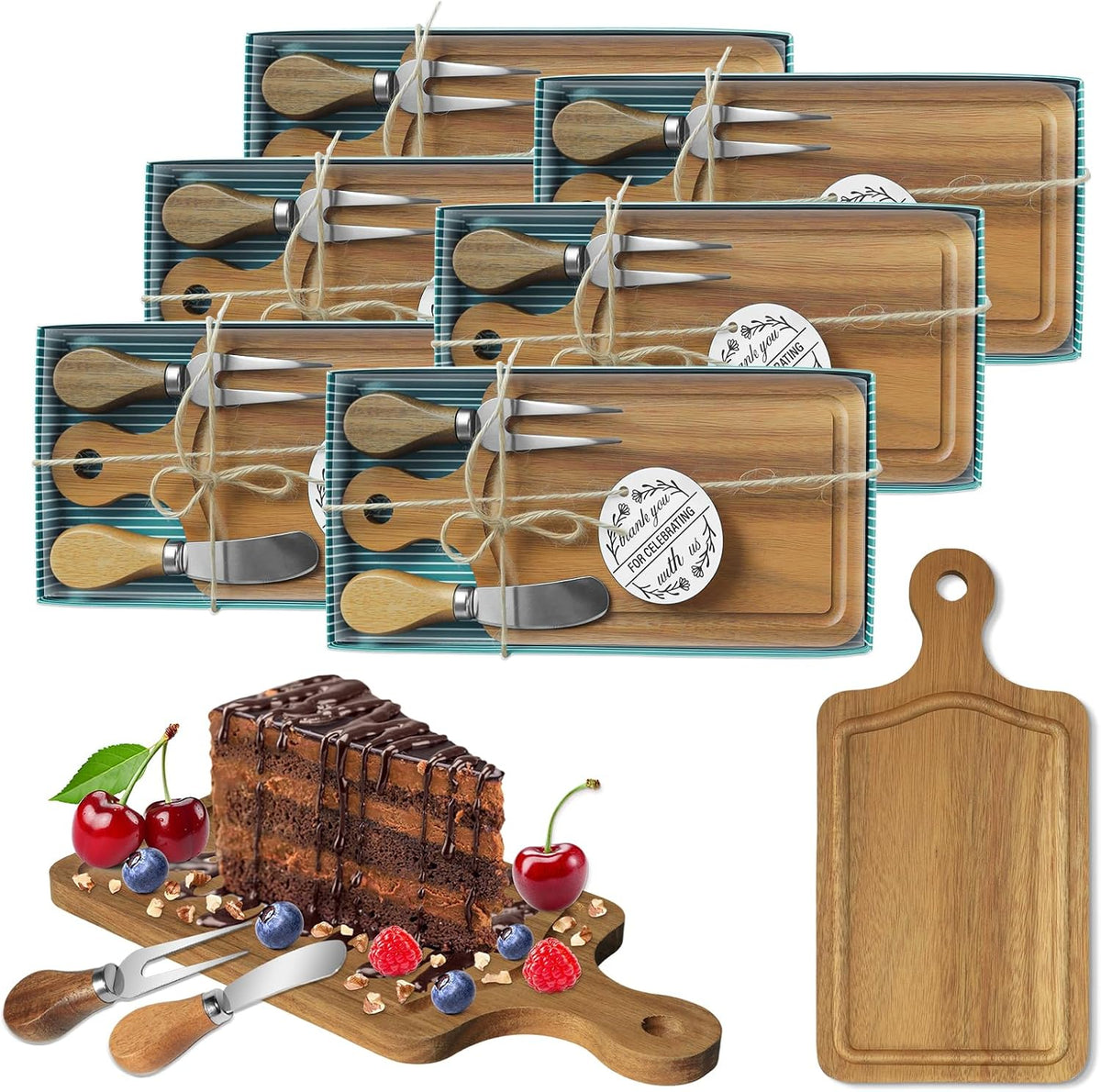 2 Sets Bridal Shower Game Prizes, Mini Charcuterie Boards, Acacia Wooden