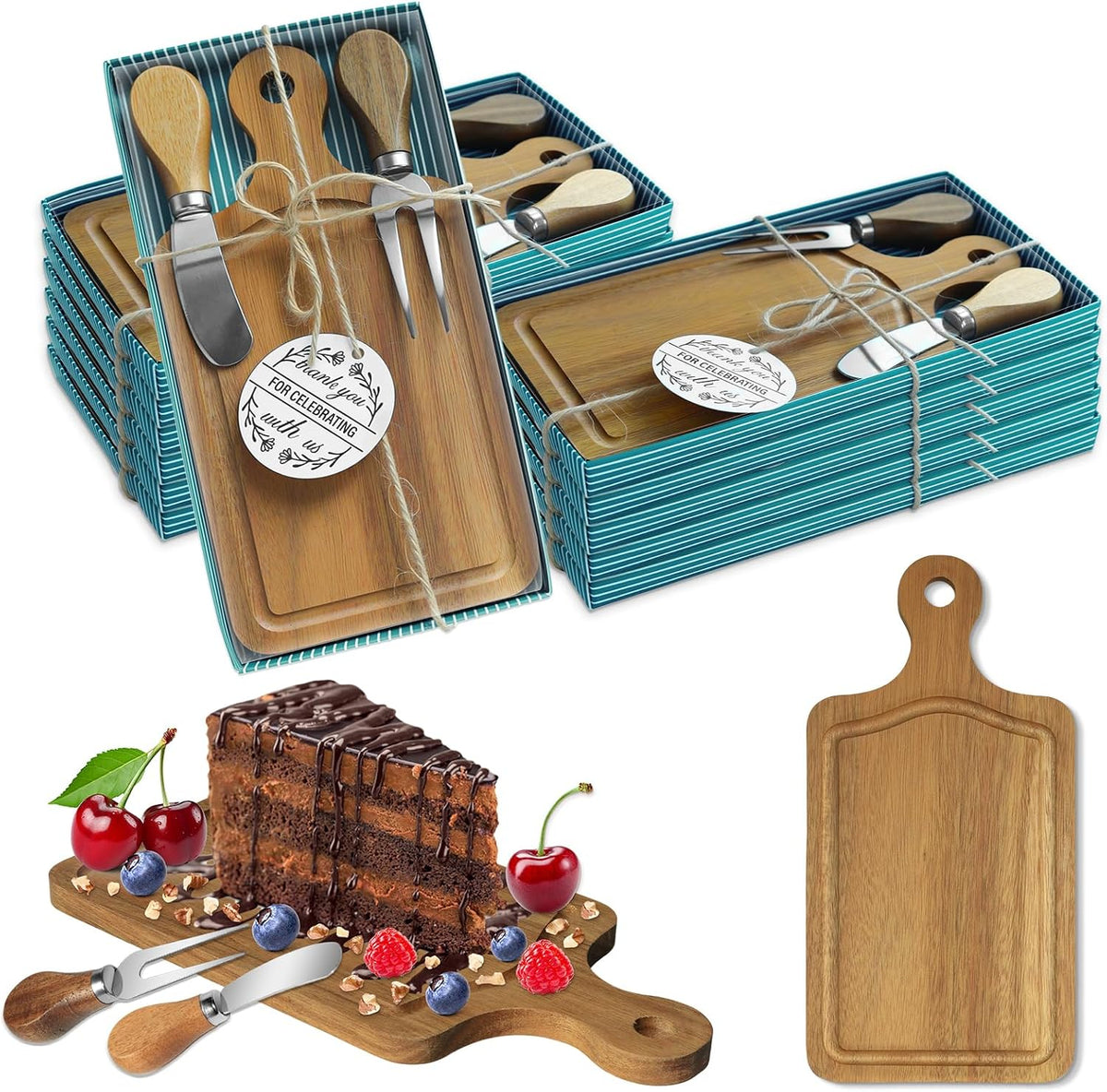 2 Sets Bridal Shower Game Prizes, Mini Charcuterie Boards, Acacia Wooden