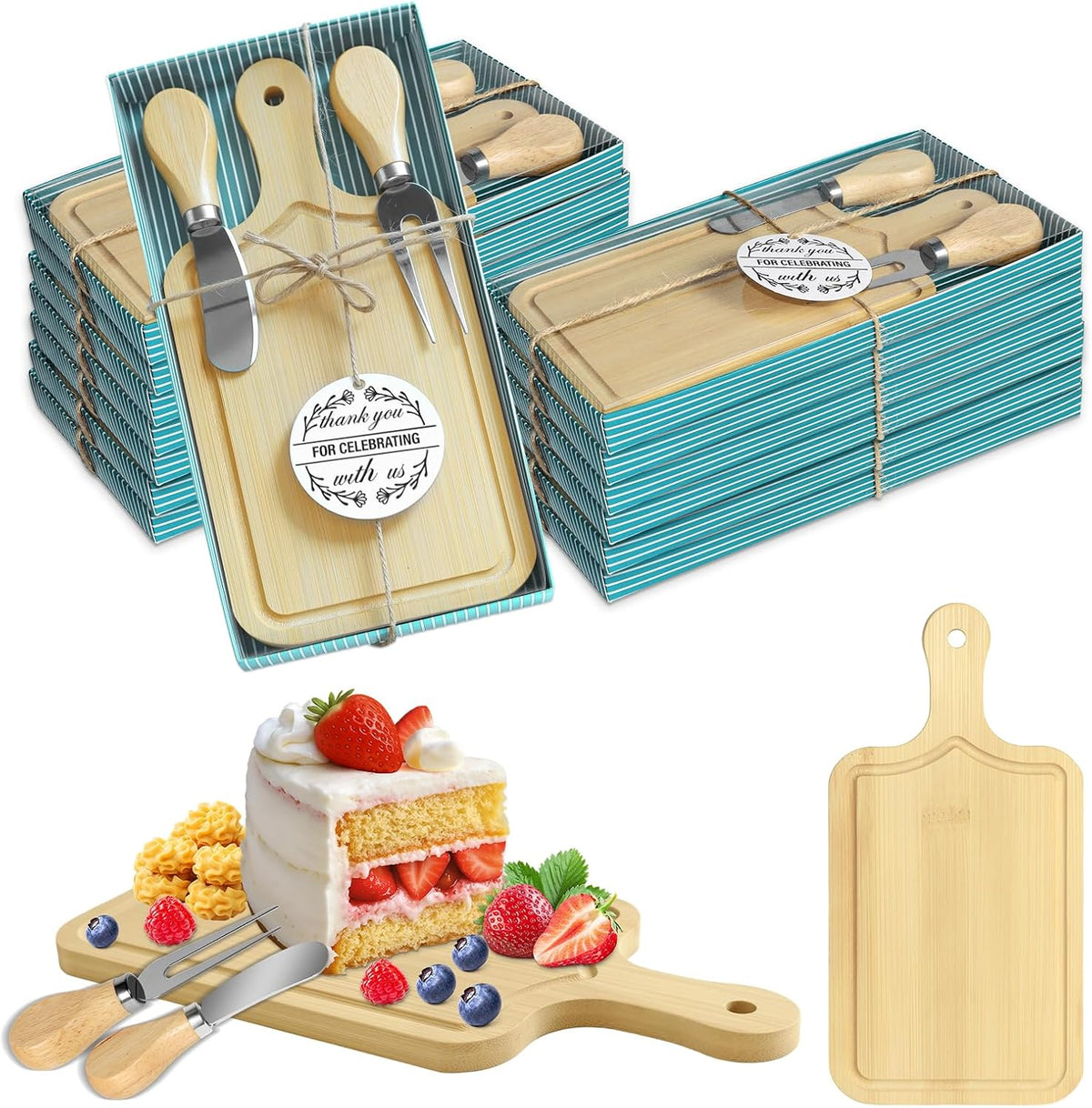 2 Sets Bridal Shower Game Prizes, Mini Charcuterie Boards, Acacia Wooden