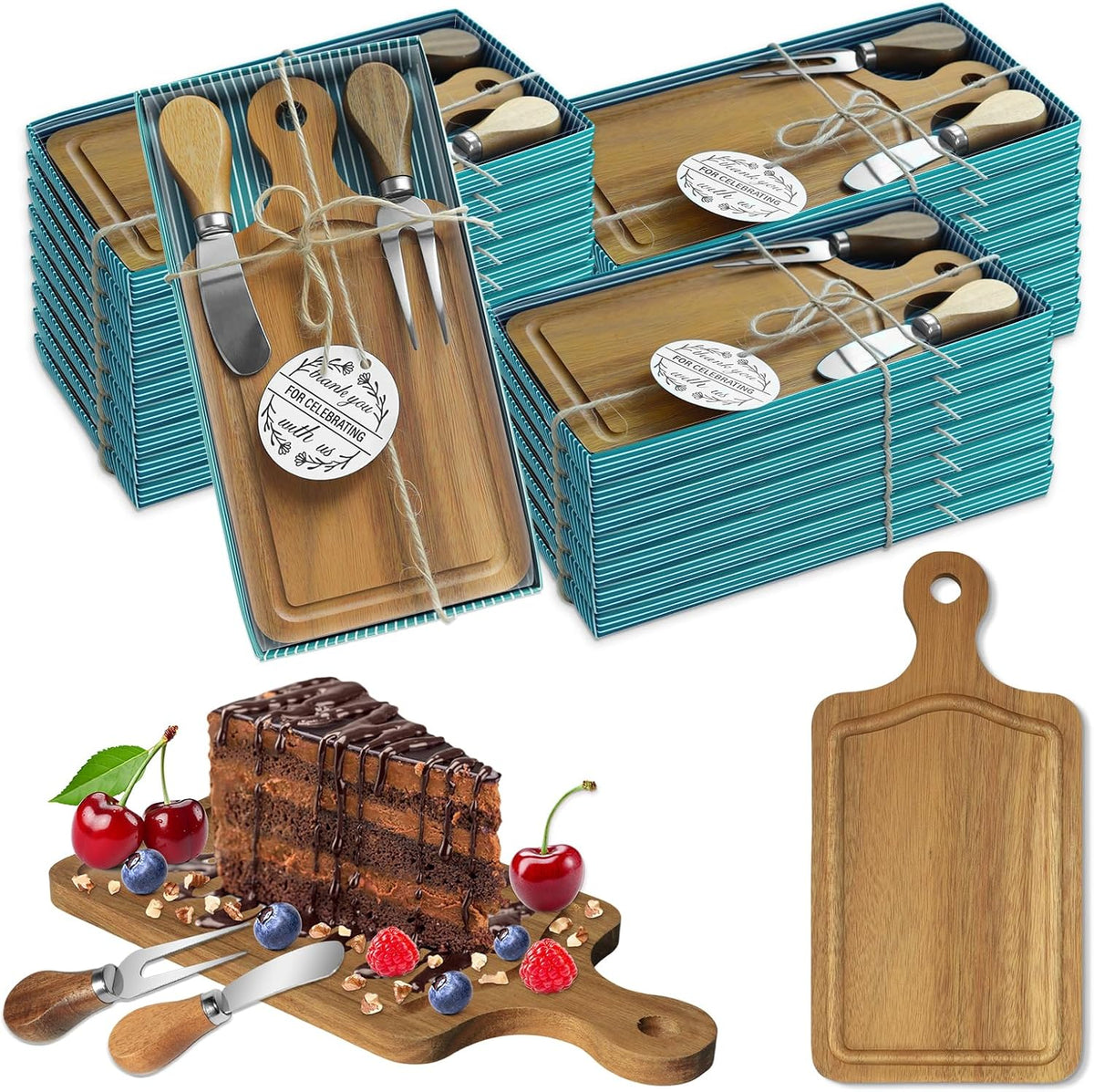 2 Sets Bridal Shower Game Prizes, Mini Charcuterie Boards, Acacia Wooden