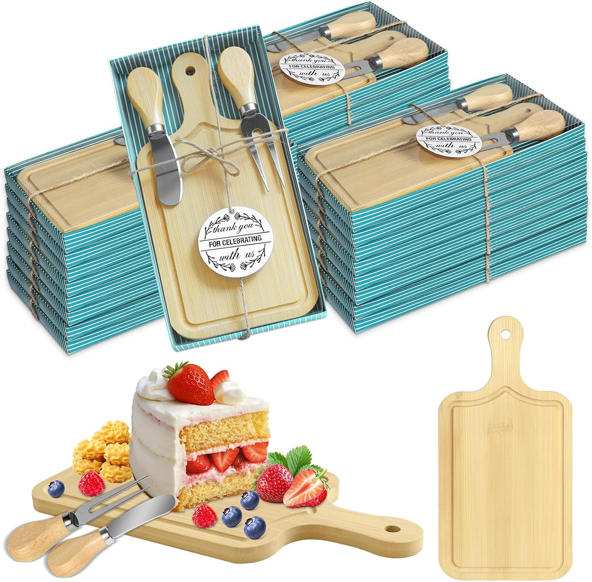 2 Sets Bridal Shower Game Prizes, Mini Charcuterie Boards, Acacia Wooden