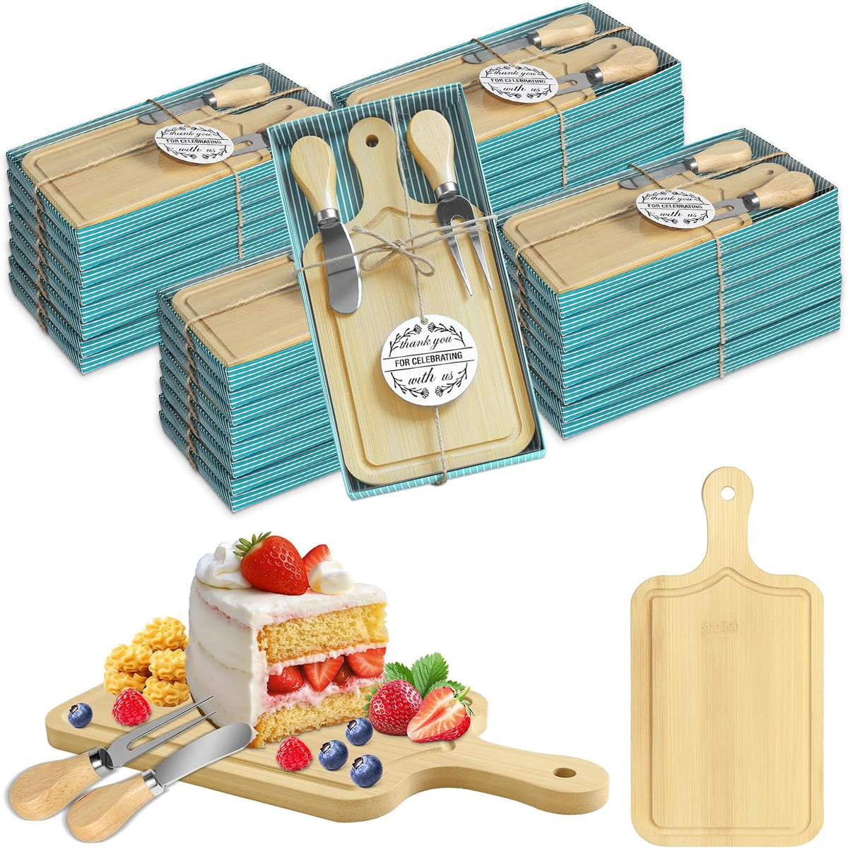 2 Sets Bridal Shower Game Prizes, Mini Charcuterie Boards, Acacia Wooden