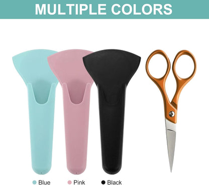 Magnetic Scissor Holder, 7.48" x 3.46" Plastic Scissors Cover Durable Waterproof Protector Portable with Long Magnetic Absorber for Kitchen Shears, Black