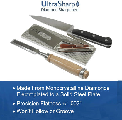 Ultra Sharp XL Double-Sided Diamond Sharpening Stone - 300 & 1000 Grit - Coarse/Extra Fine