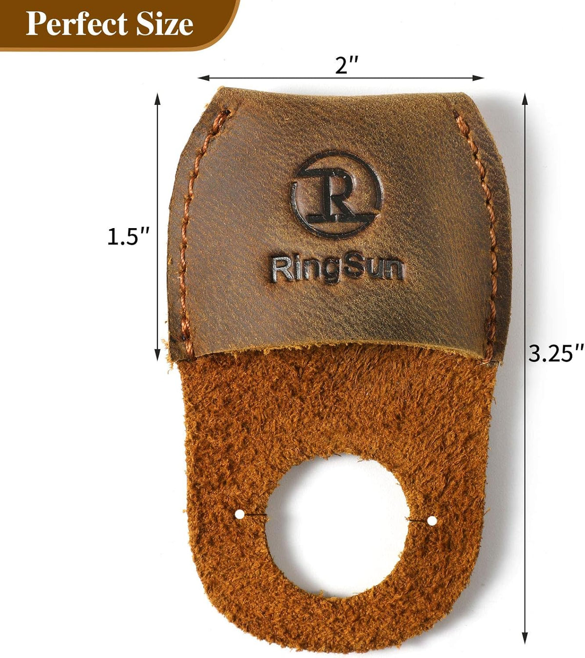 Thumb Guard Wood Carving Tools, Leather Finger Protector, Handmade Carpenter Working Carving Kit Accessories Brown RS40