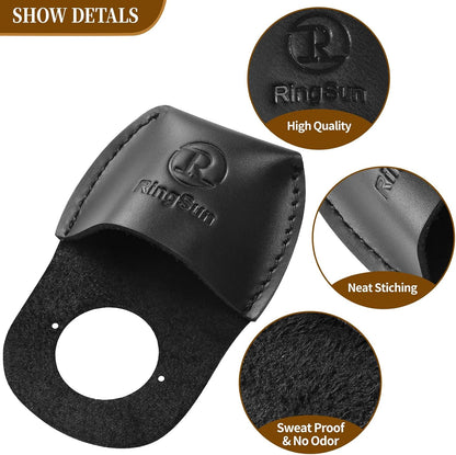 Thumb Guard Wood Carving Tools, Leather Finger Protector, Handmade Carpenter Working Carving Kit Accessories Brown RS40