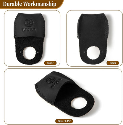 Thumb Guard Wood Carving Tools, Leather Finger Protector, Handmade Carpenter Working Carving Kit Accessories Brown RS40