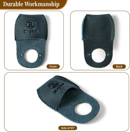 Thumb Guard Wood Carving Tools, Leather Finger Protector, Handmade Carpenter Working Carving Kit Accessories Brown RS40