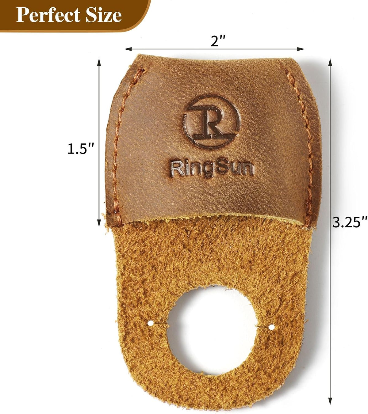 Thumb Guard Wood Carving Tools, Leather Finger Protector, Handmade Carpenter Working Carving Kit Accessories Brown RS40