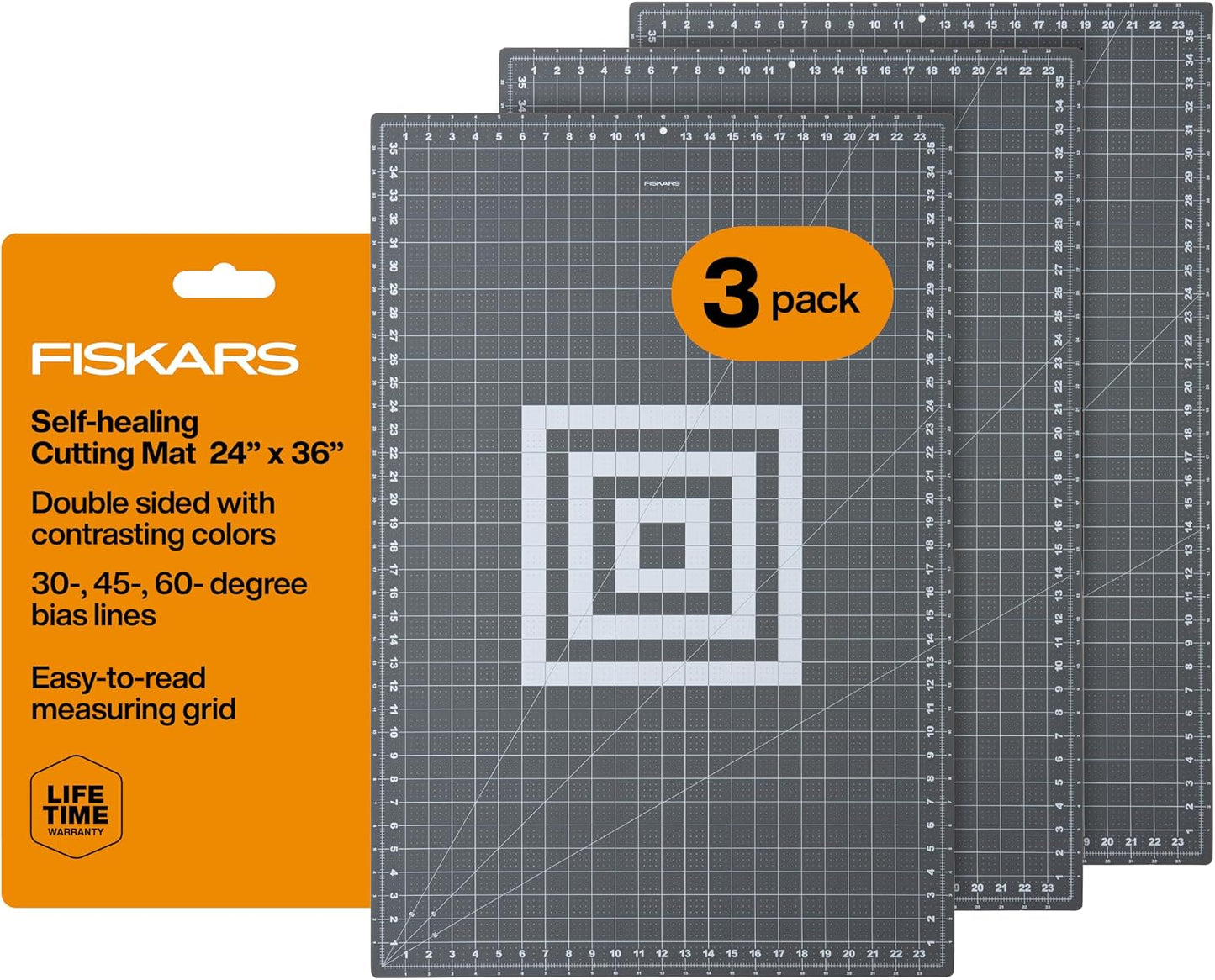 24" x 36" Self Healing Cutting Mat, Extra Large Double-Sided Grid