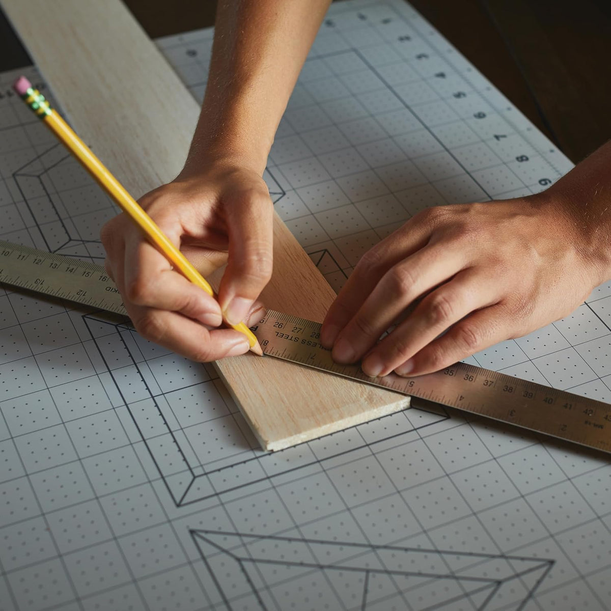24" x 36" Self Healing Cutting Mat, Extra Large Double-Sided Grid