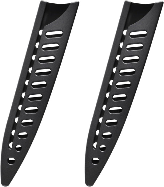 2pcs Safety Knife Cover Sleeves, 5" General-Purpose Knife, PP | Sheath Blade Protector, for Home Kitchen, Universal Sheath for Knife Protection, Black