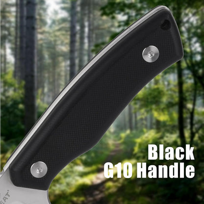 REAT Fixed Blade Knife with Kydex Sheath, 3.5" D2 Steel Blade with Full Tang Desgin,Ergonomic G10 Handle, Sharp Hunting Knife,EDC Knife for Camping,Survival,Bushcraft,Hiking,Gifts for Men,Women