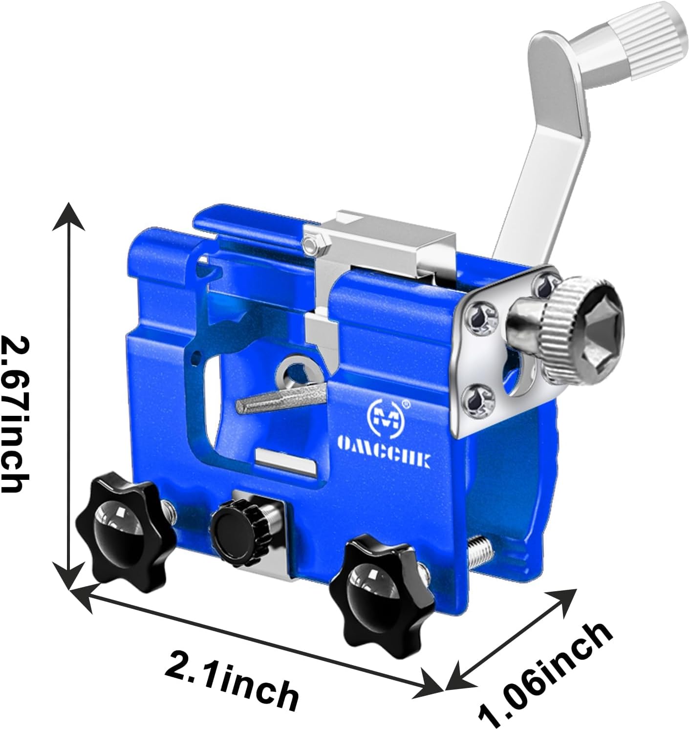 Chainsaw Sharpener with 5 High Hardness Titanium Plated Diamond Bits, Universal Manual Portable Chainsaw Chain Sharpening Jig Kit Sharpener Tool for 4-22 Inch Chainsaws, Lumberjack, Gardener