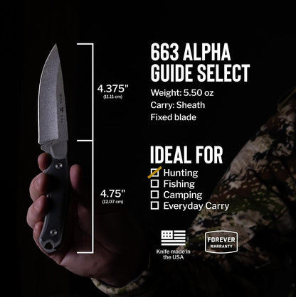 662, 663, 664 Alpha Hunting Knife with Sheath
