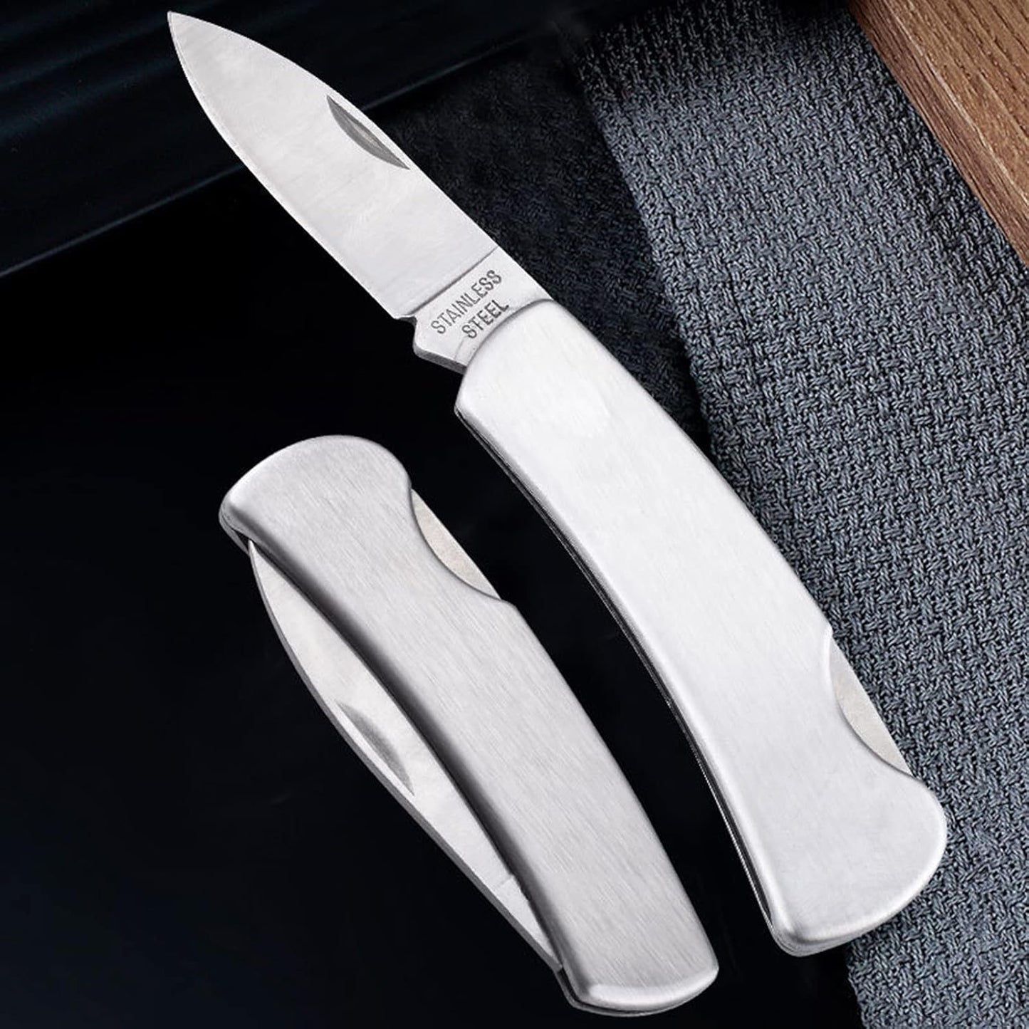 Paring Knife,all Steel Foldable Fruit Knife, All Steel Handle, Fruit Knife Small of Exquisite,small and Easy to Carry,suitable for Most Types of Vegetables and Fruits (4.9 inch)
