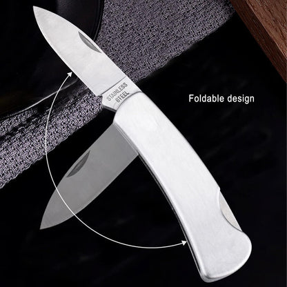 Paring Knife,all Steel Foldable Fruit Knife, All Steel Handle, Fruit Knife Small of Exquisite,small and Easy to Carry,suitable for Most Types of Vegetables and Fruits (4.9 inch)