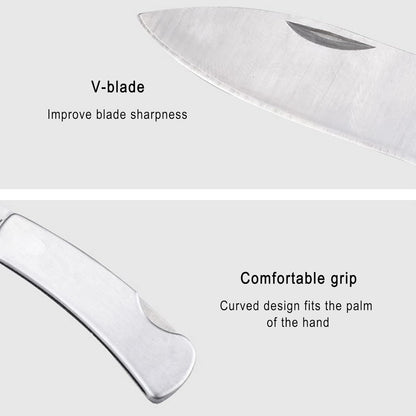 Paring Knife,all Steel Foldable Fruit Knife, All Steel Handle, Fruit Knife Small of Exquisite,small and Easy to Carry,suitable for Most Types of Vegetables and Fruits (4.9 inch)