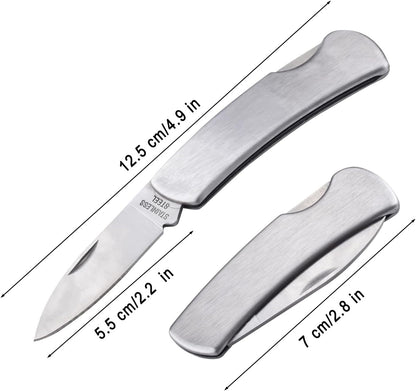 Paring Knife,all Steel Foldable Fruit Knife, All Steel Handle, Fruit Knife Small of Exquisite,small and Easy to Carry,suitable for Most Types of Vegetables and Fruits (4.9 inch)