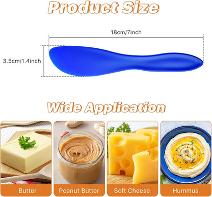 20 Pcs Plastic Butter Spreader, 7 Inch Multi Purpose Knife Spreader Tools for Kids, Versatile Kitchen Frosting Knives Sets for Cheese Butter Cream Jam Sandwich