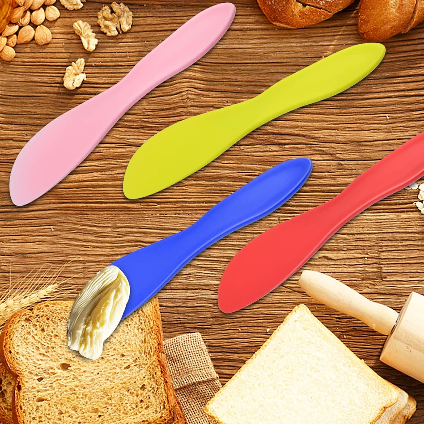 20 Pcs Plastic Butter Spreader, 7 Inch Multi Purpose Knife Spreader Tools for Kids, Versatile Kitchen Frosting Knives Sets for Cheese Butter Cream Jam Sandwich